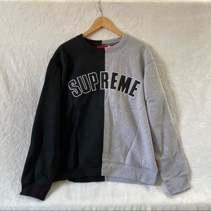 SUPREME Split Crewneck Black